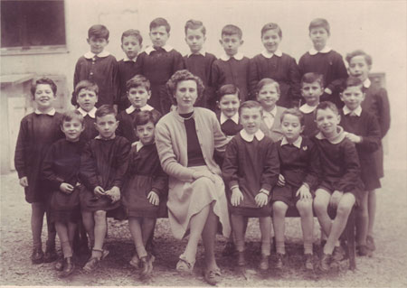 Foto di classe negli anni Cinquanta